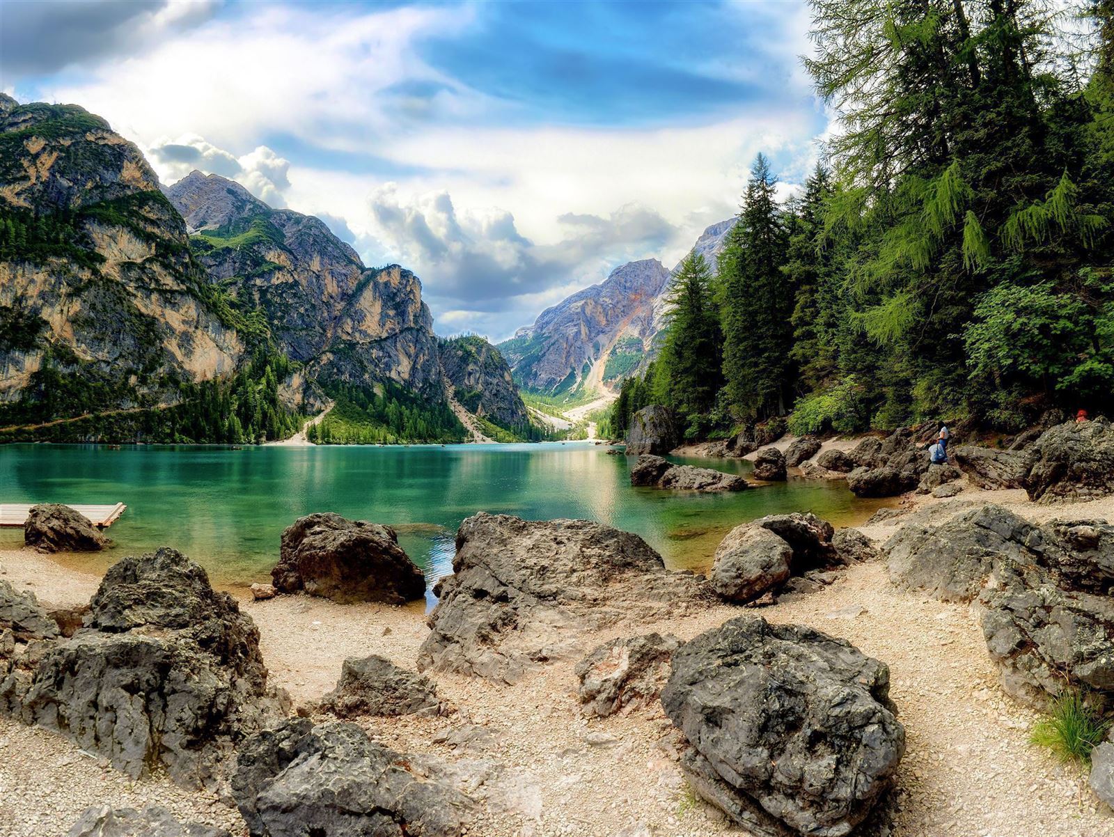 Italien Südtirol Prager Wildsee bei Bruneck